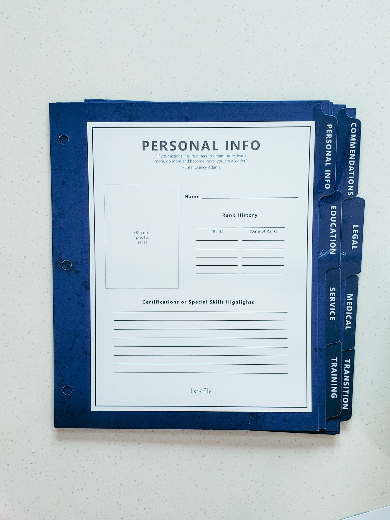 The Career Binder - Blue